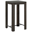 vidaXL 5 Piece Patio Bar Set with Cushions Poly Rattan Brown