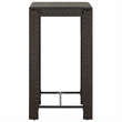 vidaXL 5 Piece Patio Bar Set with Cushions Poly Rattan Brown