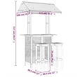 vidaXL 3 Piece Patio Bar Set Solid Wood Acacia