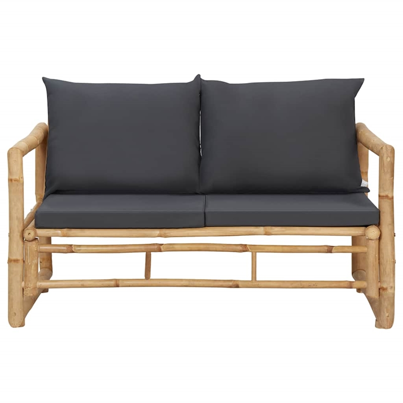 vidaXL 4 Piece Patio Lounge Set with Cushions Bamboo
