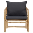 vidaXL 4 Piece Patio Lounge Set with Cushions Bamboo