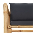 vidaXL 4 Piece Patio Lounge Set with Cushions Bamboo