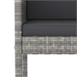 vidaXL 5 Piece Patio Bar Set with Cushions Poly Rattan Gray
