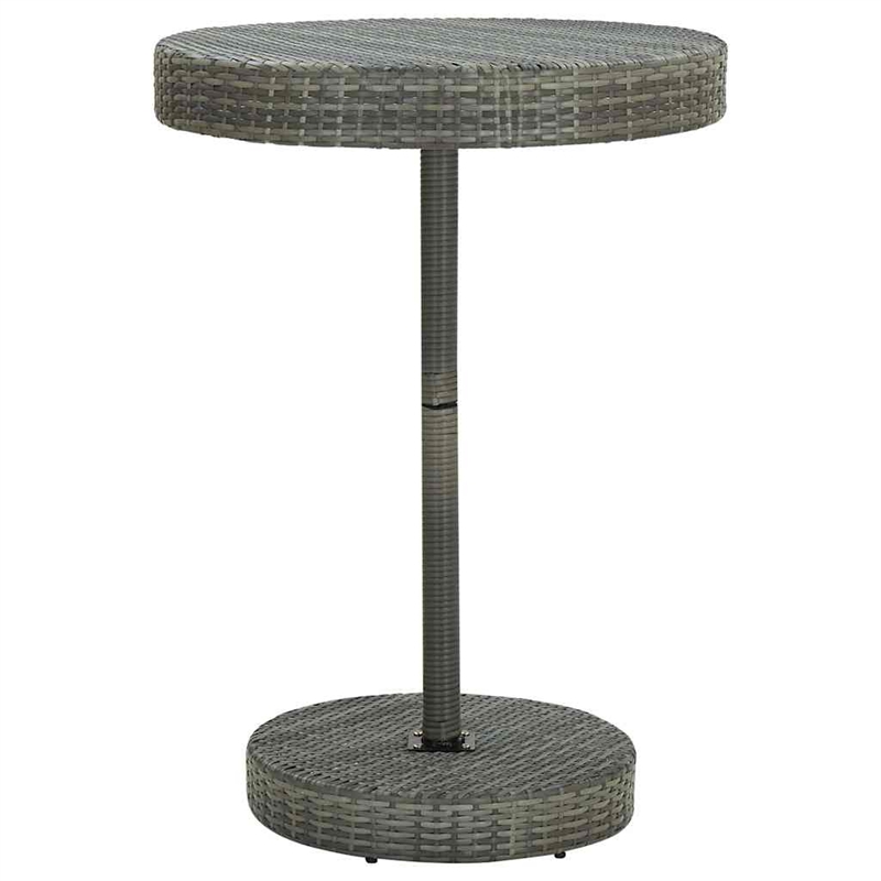 vidaXL 5 Piece Patio Bar Set with Cushions Poly Rattan Gray