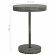 vidaXL 5 Piece Patio Bar Set with Cushions Poly Rattan Gray