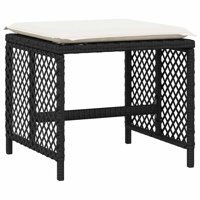 vidaXL Garden Dining Set Black and Cream
