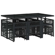 vidaXL Garden Dining Set Black and Cream White