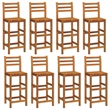 vidaXL 9 Piece Patio Bar Set Solid Wood Acacia