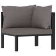 vidaXL 8 Piece Patio Lounge Set with Cushions Poly Rattan Anthracite