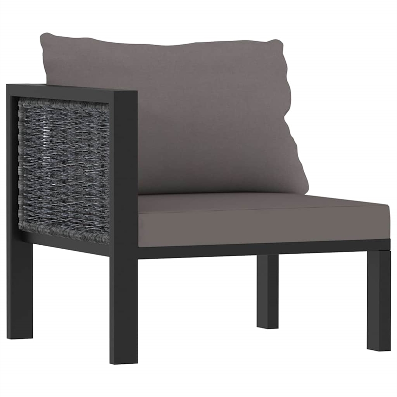 vidaXL 8 Piece Patio Lounge Set with Cushions Poly Rattan Anthracite