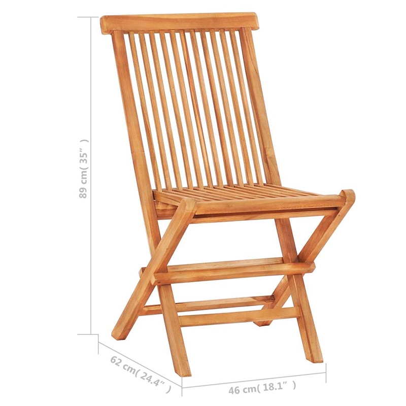 vidaXL 3 Piece Bistro Set with Black Cushions Solid Teak Wood