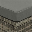 vidaXL 4 Piece Patio Lounge Set with Cushions Poly Rattan Gray