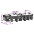 vidaXL Garden Dining Set Black PE rattan Large Foldable