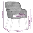 vidaXL 5 Piece Patio Dining Set with Cushions Black