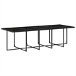 vidaXL Garden Dining Set Black Poly Rattan Large Foldable