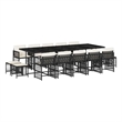 vidaXL Garden Dining Set Black PE rattan Large Expandable