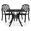 vidaXL 3 Piece Bistro Set Cast Aluminum Black