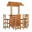 vidaXL 5 Piece Patio Bar Set Solid Wood Acacia