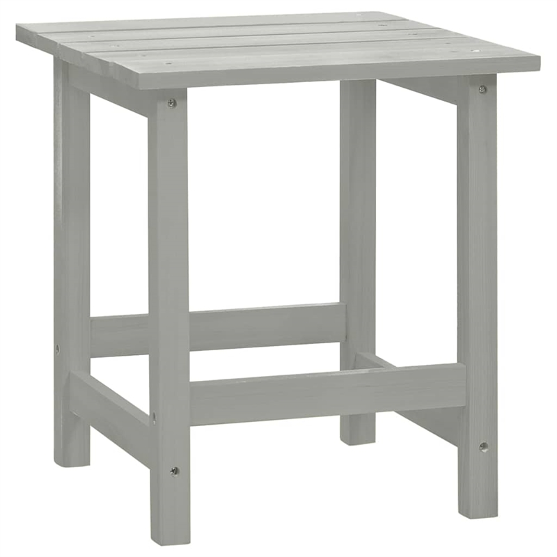 vidaXL Patio Adirondack Chair with Table Solid Fir Wood Gray