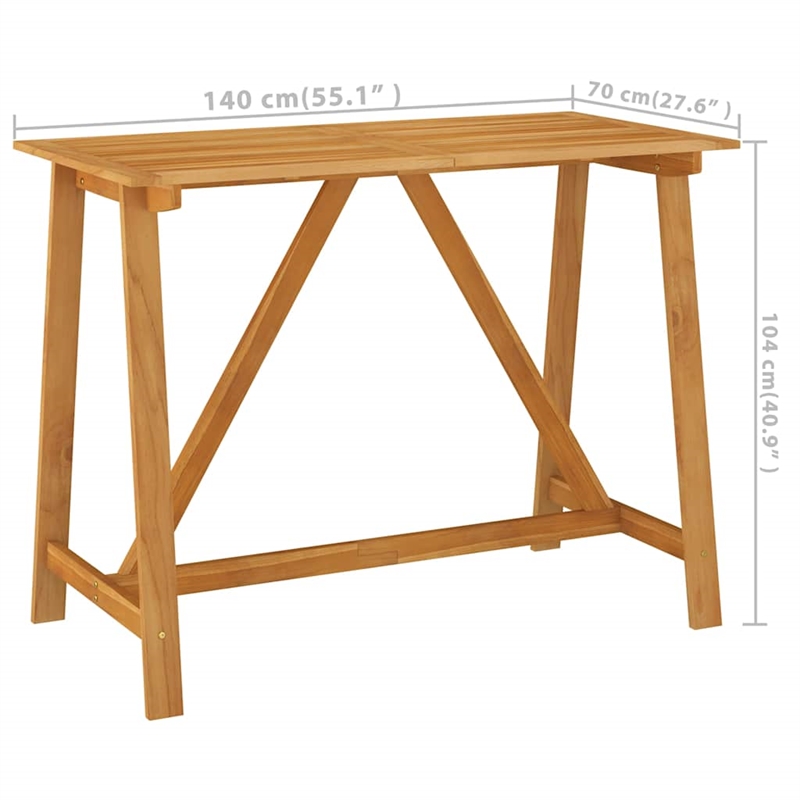 vidaXL 5 Piece Patio Bar Set with Cushions Brown