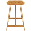 vidaXL 5 Piece Patio Bar Set with Cushions Brown