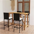 vidaXL 5 Piece Patio Bar Set with Cushions Black