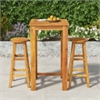 vidaXL 3 Piece Patio Bar Set Solid Wood Acacia