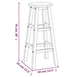 vidaXL 3 Piece Patio Bar Set Solid Wood Acacia