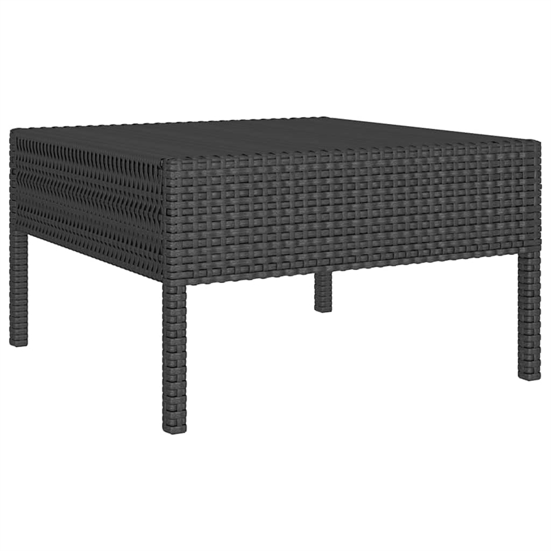vidaXL 9 Piece Patio Lounge Set with Cushions Poly Rattan Gray
