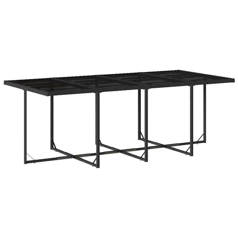 vidaXL Garden Dining Set Black and Cream White