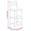 vidaXL 5 Piece Patio Bar Set Solid Wood Acacia