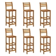 vidaXL 7 Piece Patio Bar Set Solid Wood Acacia
