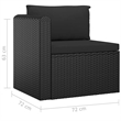 vidaXL 8 Piece Patio Lounge Set with Cushions Poly Rattan Black