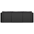 vidaXL 8 Piece Patio Lounge Set with Cushions Poly Rattan Black