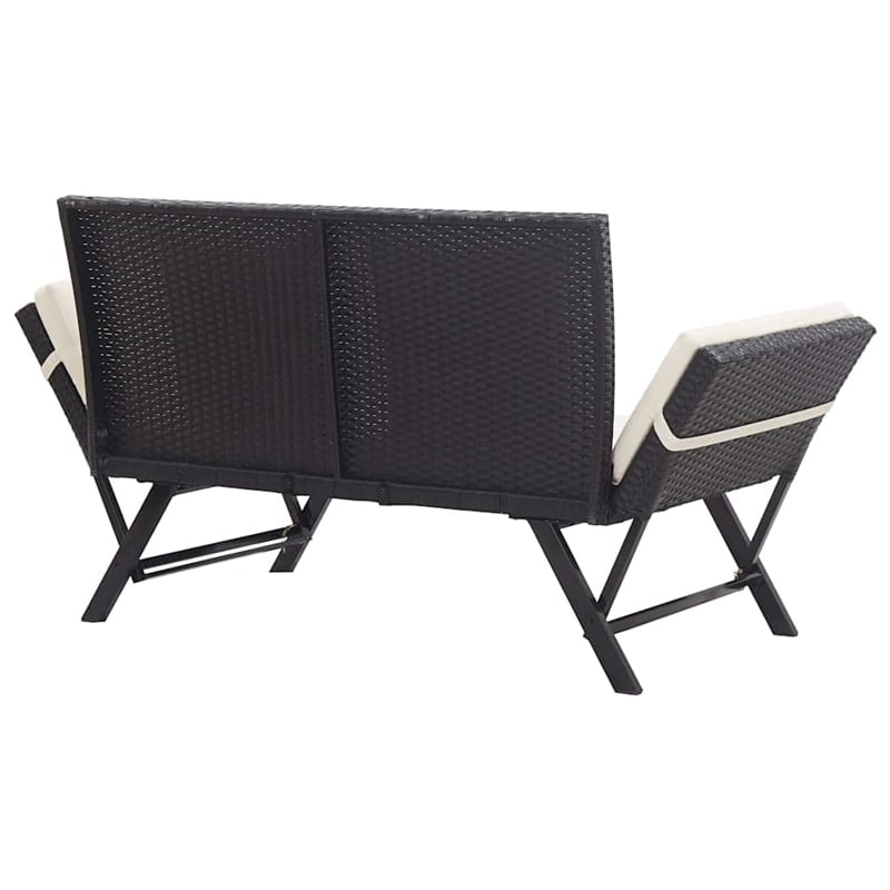 vidaXL Patio Bench with Cushions 69.3