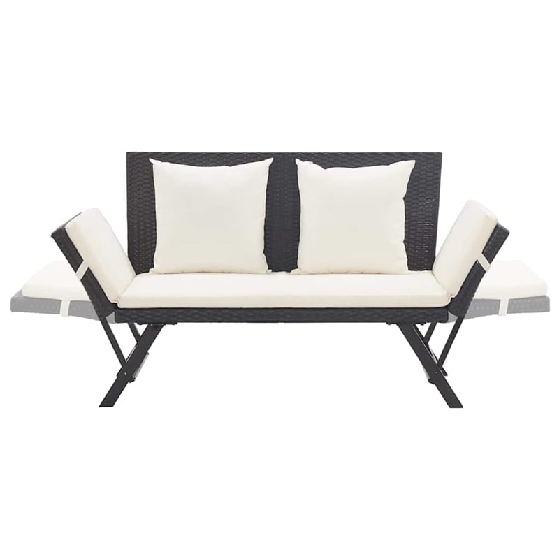 vidaXL Patio Bench with Cushions 69.3