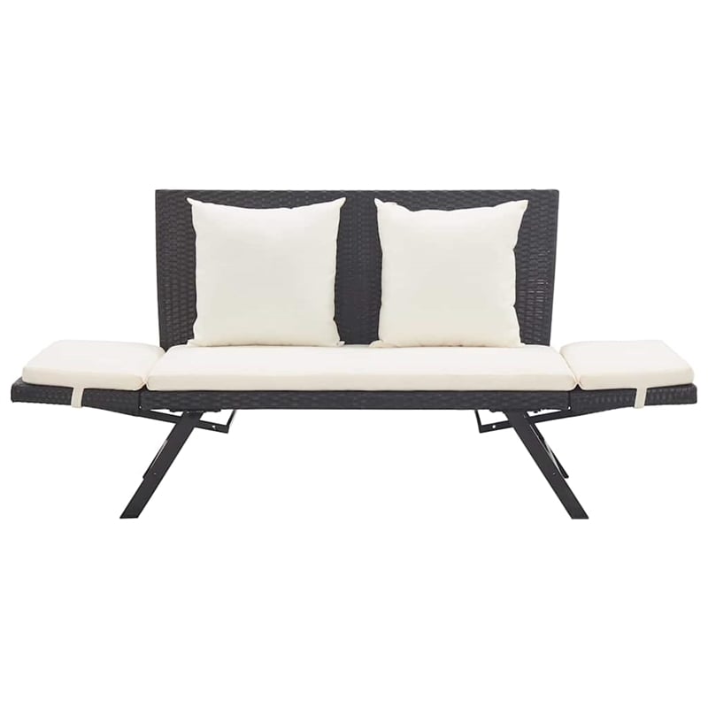 vidaXL Patio Bench with Cushions 69.3