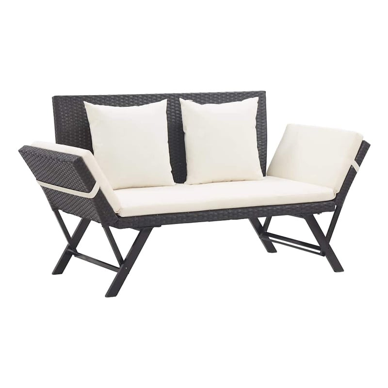 vidaXL Patio Bench with Cushions 69.3