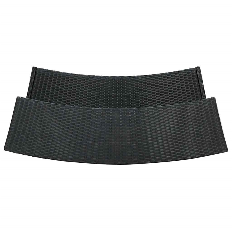 vidaXL 3 Piece Patio Bar Set with Cushions Black