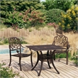 vidaXL 3 Piece Bistro Set Cast Aluminum Bronze
