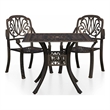 vidaXL 3 Piece Bistro Set Cast Aluminum Bronze