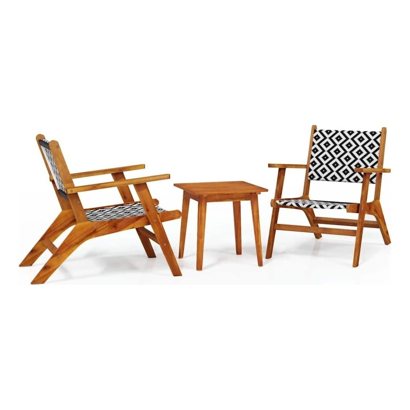 vidaXL 3 Piece Bistro Set Solid Acacia Wood
