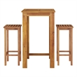 vidaXL 3 Piece Patio Bar Set Solid Wood Acacia