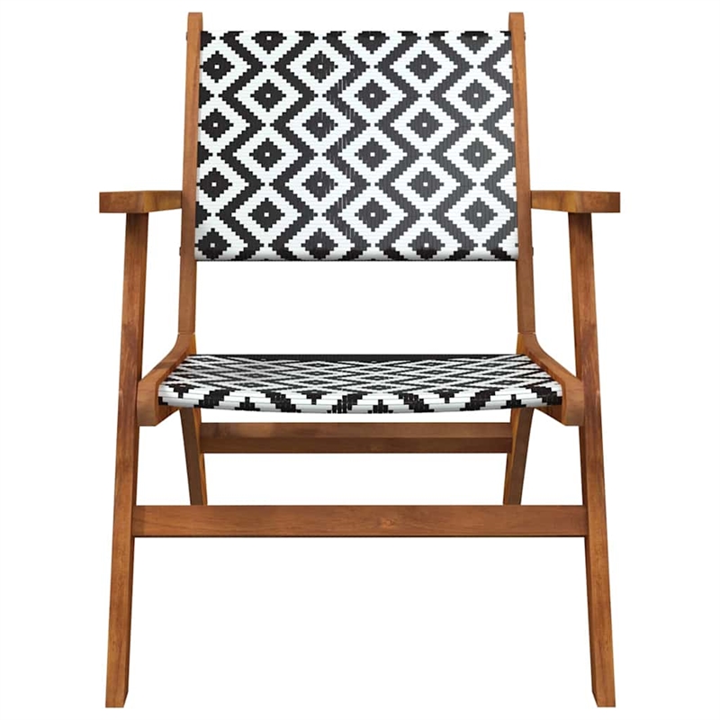 vidaXL Patio Chairs 2 pcs Solid Acacia Wood