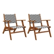vidaXL Patio Chairs 2 pcs Solid Acacia Wood