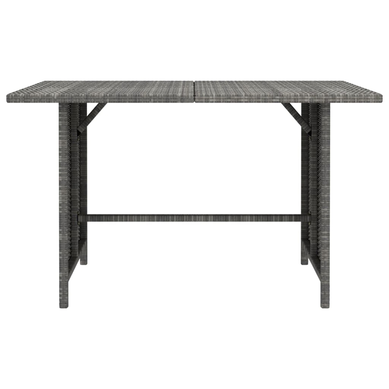 vidaXL 10 Piece Patio Lounge Set with Cushions Poly Rattan Gray