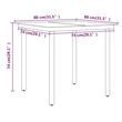 vidaXL 3 Piece Patio Dining Set with Cushions Brown
