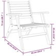vidaXL Patio Chairs 2 pcs Solid Acacia Wood