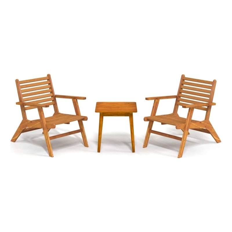 vidaXL 3 Piece Bistro Set Solid Acacia Wood