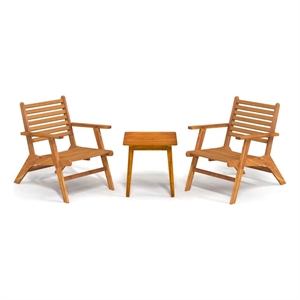 vidaXL 3 Piece Bistro Set Solid Acacia Wood